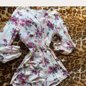 Mimi Chica Floral Long Sleeve Romper